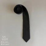 کراوات ساده ساتن مجلسی، کراوات رسمی به رنگ سبز مشکی، دوخته شده با دست