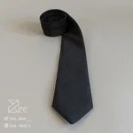 جزییات کراوات ساده ساتن مجلسی، کراوات رسمی به رنگ سبز مشکی، دوخته شده با دست