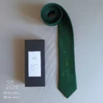 کراوات ساتن مجلسی، کراوات خاص سنتی به رنگ سبز و با طرح گل، گلدوزی‌شده با دست